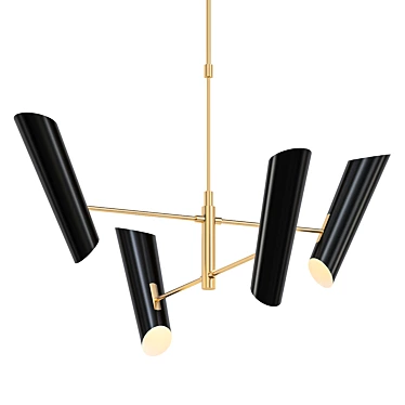 Elegant Franca Pivoting Chandelier 3D model image 1 