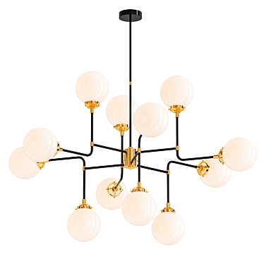 Mid Century Parlor Chandelier 3D model image 1 