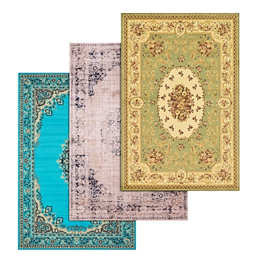 High-Quality Carpets Set: 3D Textured Variants 3D model image 1 