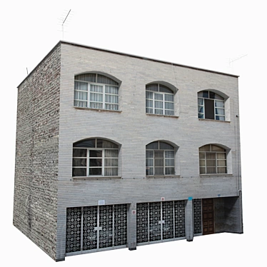 Realistic Low Poly Building Model 3D model image 1 