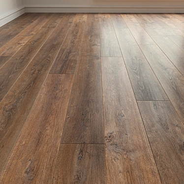 Oak Effect Brown Laminate Parquet 3D model image 1 