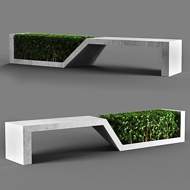 Sleek Modern Bench with 186k Poly Count 3D model image 1 