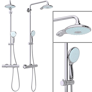 Grohe Euphoria Power&Soul 190: Ultimate Shower System 3D model image 1 