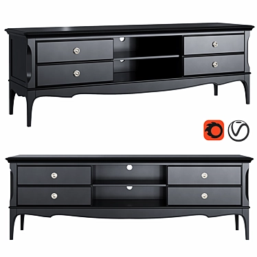 Venice TV Stand - Stylish and Functional 3D model image 1 