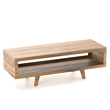 Sleek Wooden Coffee Table 3D model image 1 