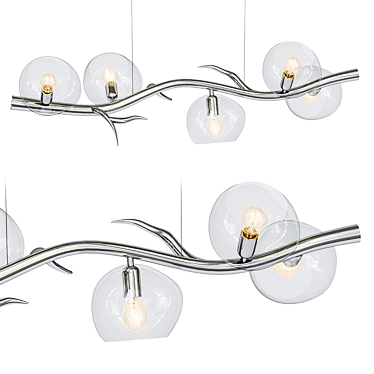 Modern Elegance: Ersa Linear Chandelier 3D model image 1 