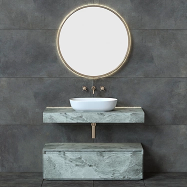 Modern Italian Bathroom Furniture 3D model image 1 