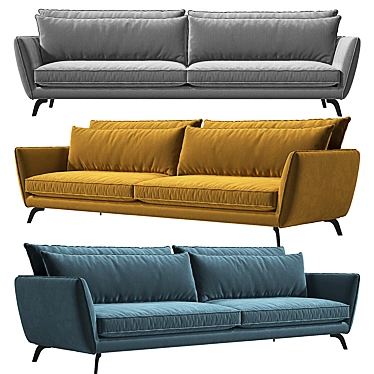 Leone Sofa: Stylish & Spacious 3D model image 1 