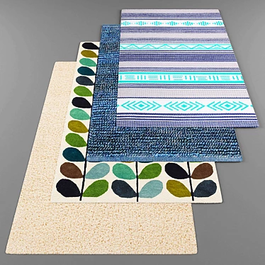 Modern Style Rug Set 3D model image 1 