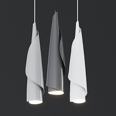 Maki Suspension: Exquisite Italian Hanging Light 3D model image 1 