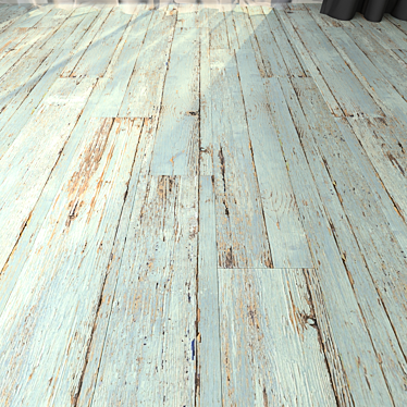 Turquoise Old Town Wood Tiles 20x120 3D model image 1 