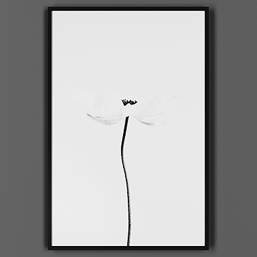 Elegant Black Picture Frame 3D model image 1 