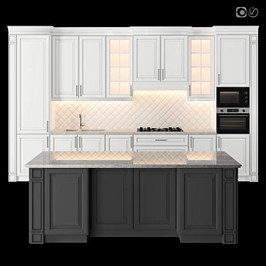 Classic Kitchen: Versatile and High-Quality 3D model image 1 