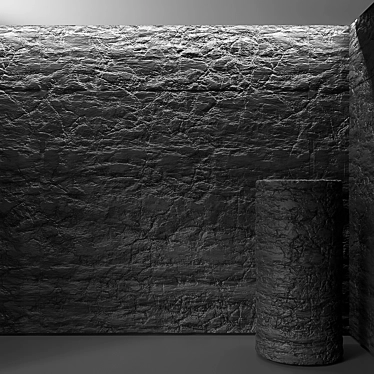 Sleek Slate Wall Finish 3D model image 1 