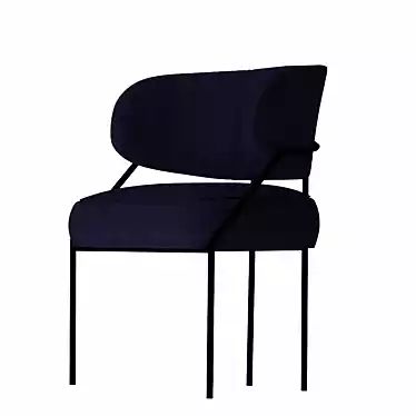 Modern Blue Chair 3D model image 1 