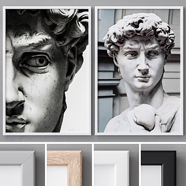 Modern Abstract Photo Frames Set 3D model image 1 