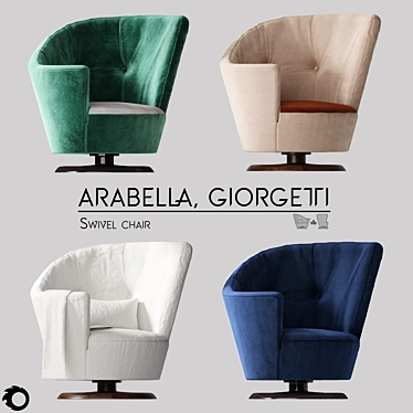 Title: Arabella Giorgetti Swivel Chair 3D model image 1 