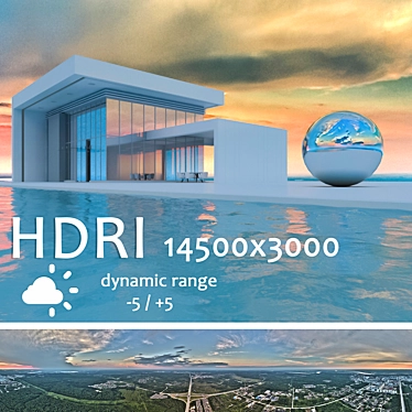 Title: High-Definition Aerial HDRI for Realistic Illumination 3D model image 1 