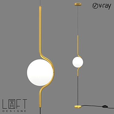 Modern Minimalist Hanging Light 3D model image 1 