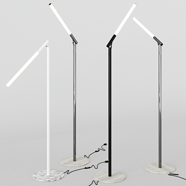 Delta Light XY180: Adjustable LED Floor Lamp 3D model image 1 