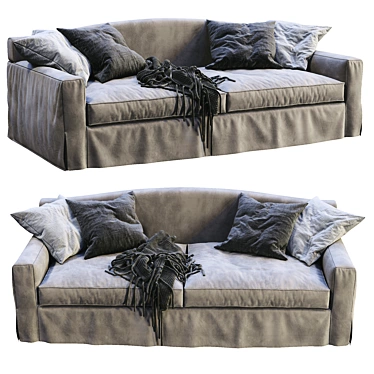 Modern Meridiani NEUMAN Sofa 3D model image 1 