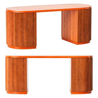 Modern Oval Desk: CB2 Reid 3D model image 1 