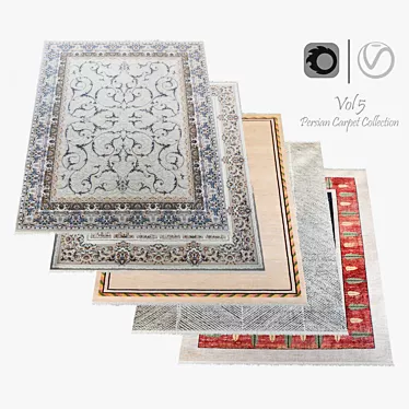 Persian Carpet Texture Collection 3D model image 1 