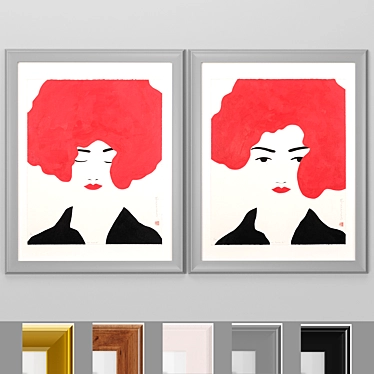 Dreaming Redhead Framed Art 3D model image 1 