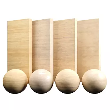 Luxurious Japanese Elm Wood Varnish 3D model image 1 