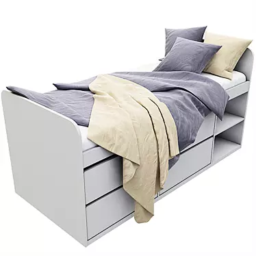 Modern Kids Bed "Klakt 3D model image 1 