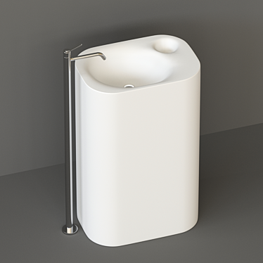 Sleek Standalone Nivis Washbasin 3D model image 1 