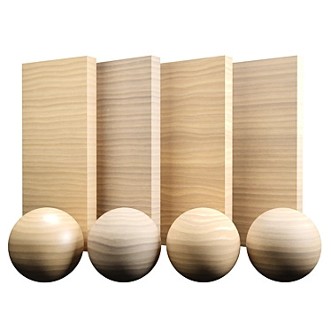 Elegant Pine Wood Varnish 3D model image 1 