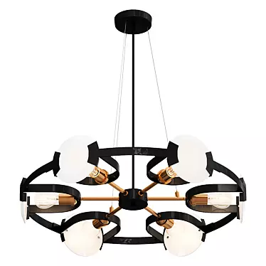 Modern Lens Chandelier 3D model image 1 