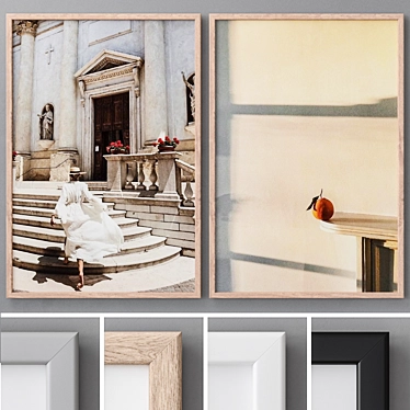 Modern Abstract Photo Frames Set 3D model image 1 