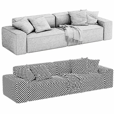 Modern Jesse Daniel Sofa 3D model image 1 