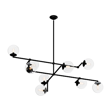 Glamorous T-Junction Chandelier 3D model image 1 