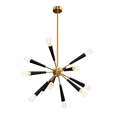 Stylish Starburst Chandelier 3D model image 1 