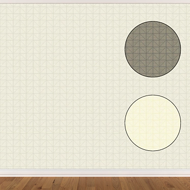 Seamless Wallpaper Set: 3 Color Options 3D model image 1 