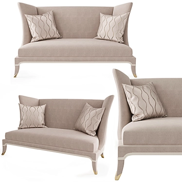 Modern Double Date Sofa 3D model image 1 