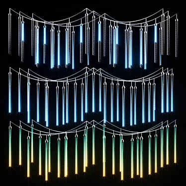 Frosty Icicle Garland 3D model image 1 