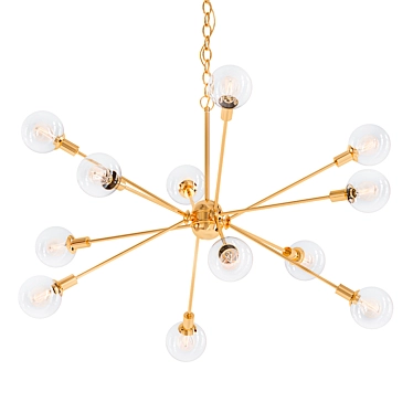 Radiant Starburst Chandelier 3D model image 1 