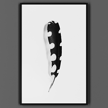 Elegant Black Framed Art 3D model image 1 