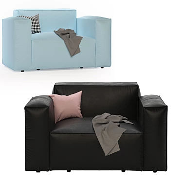 Stylish Comfort: 3D-Designed Armchair 3D model image 1 