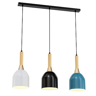 Modern Metal Pendant Light 3D model image 1 