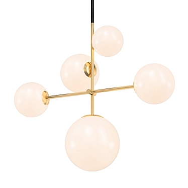 Elegant Vesper 5-Light Pendant 3D model image 1 