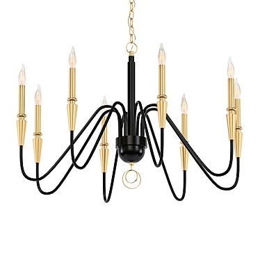 Elegant Hotel Room Chandelier 3D model image 1 