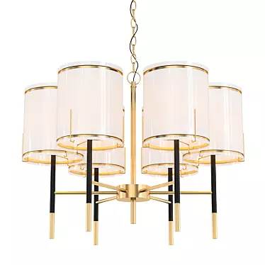 Nordic Copper Chandelier: Modern, American, Country 3D model image 1 