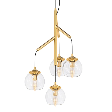 Modern Brass Tor Pendant Light 3D model image 1 