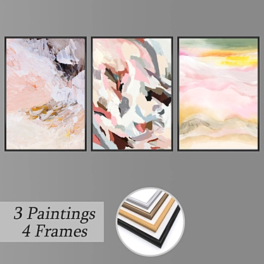 Versatile Set of Wall Paintings 3D model image 1 