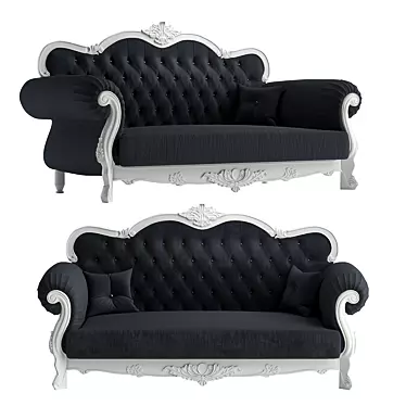Elegant Baroque Sofa 3D model image 1 
